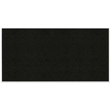 United Visual Products Corkboard, Fabric, Blk/Buff, 1 Door, 24x36" UV301-BLACK-BUFF
